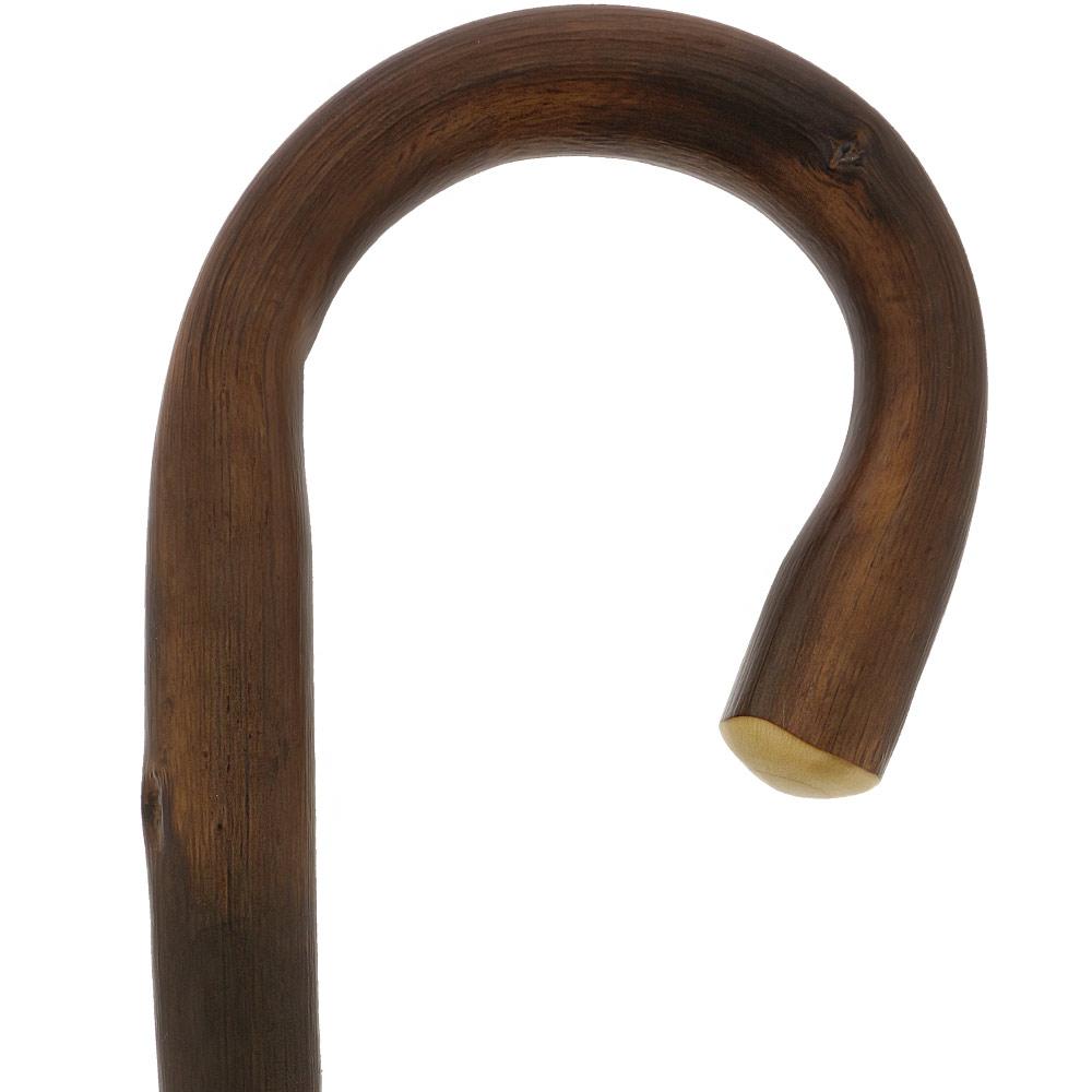Natural Rustic Walking Cane: Flamed Chestnut Tourist Tourist Handled Canes - Tophatter Daily Deals