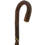 Natural Rustic Walking Cane: Flamed Chestnut Tourist Tourist Handled Canes - Tophatter Daily Deals