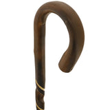 Natural Rustic Walking Cane: Flamed Chestnut Tourist Tourist Handled Canes - Tophatter Daily Deals