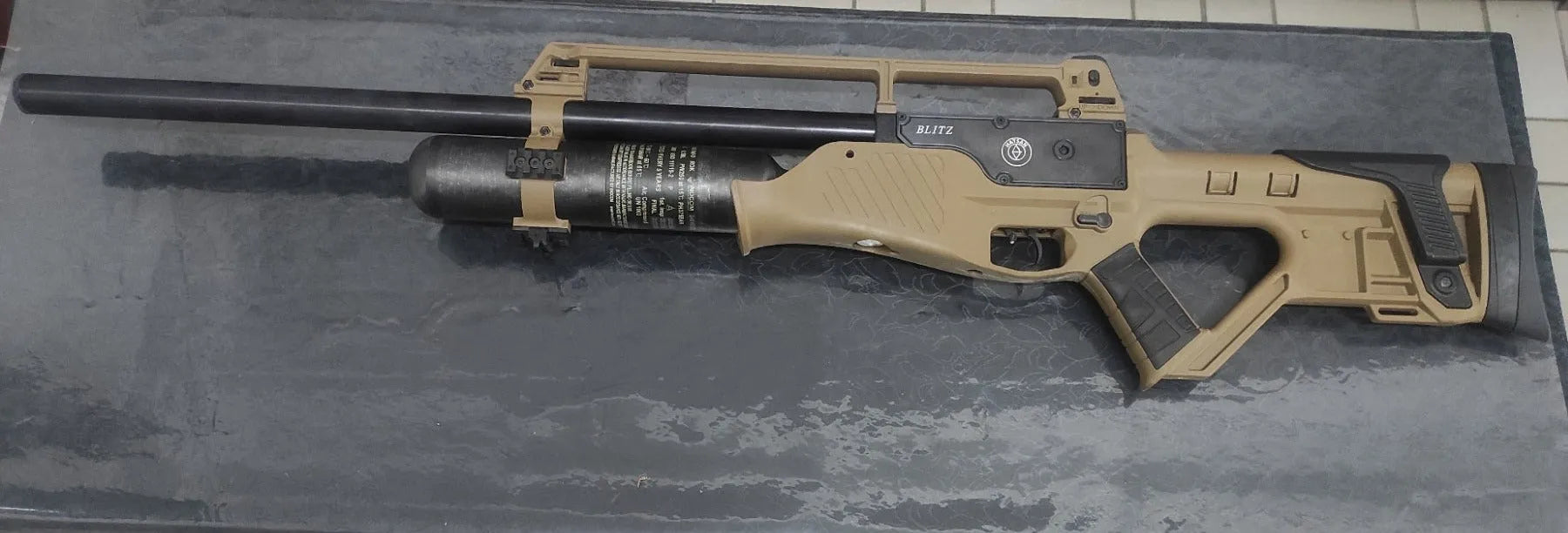 HATSAN BLITZ FDE FULL AUTO PCP RIFLE, .22 CAL - Tophatter's Army Deals RIFLES - Tophatter Daily Deals
