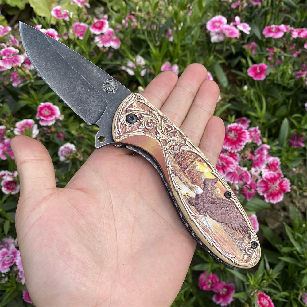 3D Sculpture Eagle Relief Folding Knife - Tophatter Daily Deals