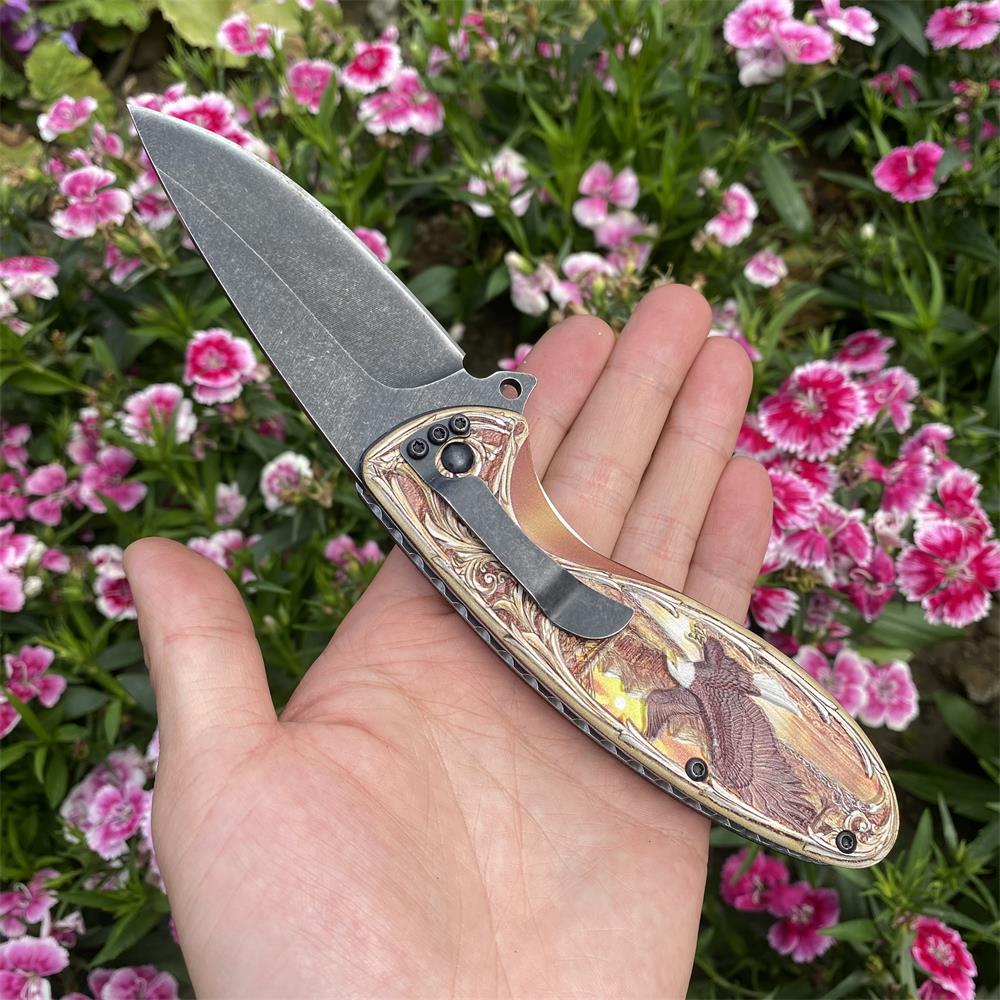 3D Sculpture Eagle Relief Folding Knife - Tophatter Daily Deals