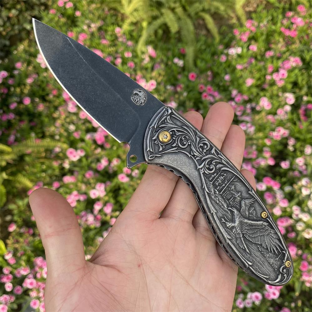 3D Sculpture Eagle Relief Folding Knife - Tophatter Daily Deals