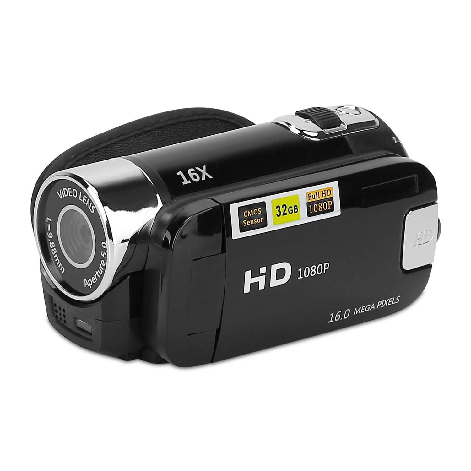 HD 1080P Digital Video Camcorder 16x Zoom DV Camera Black Cameras & Drones - Tophatter Daily Deals