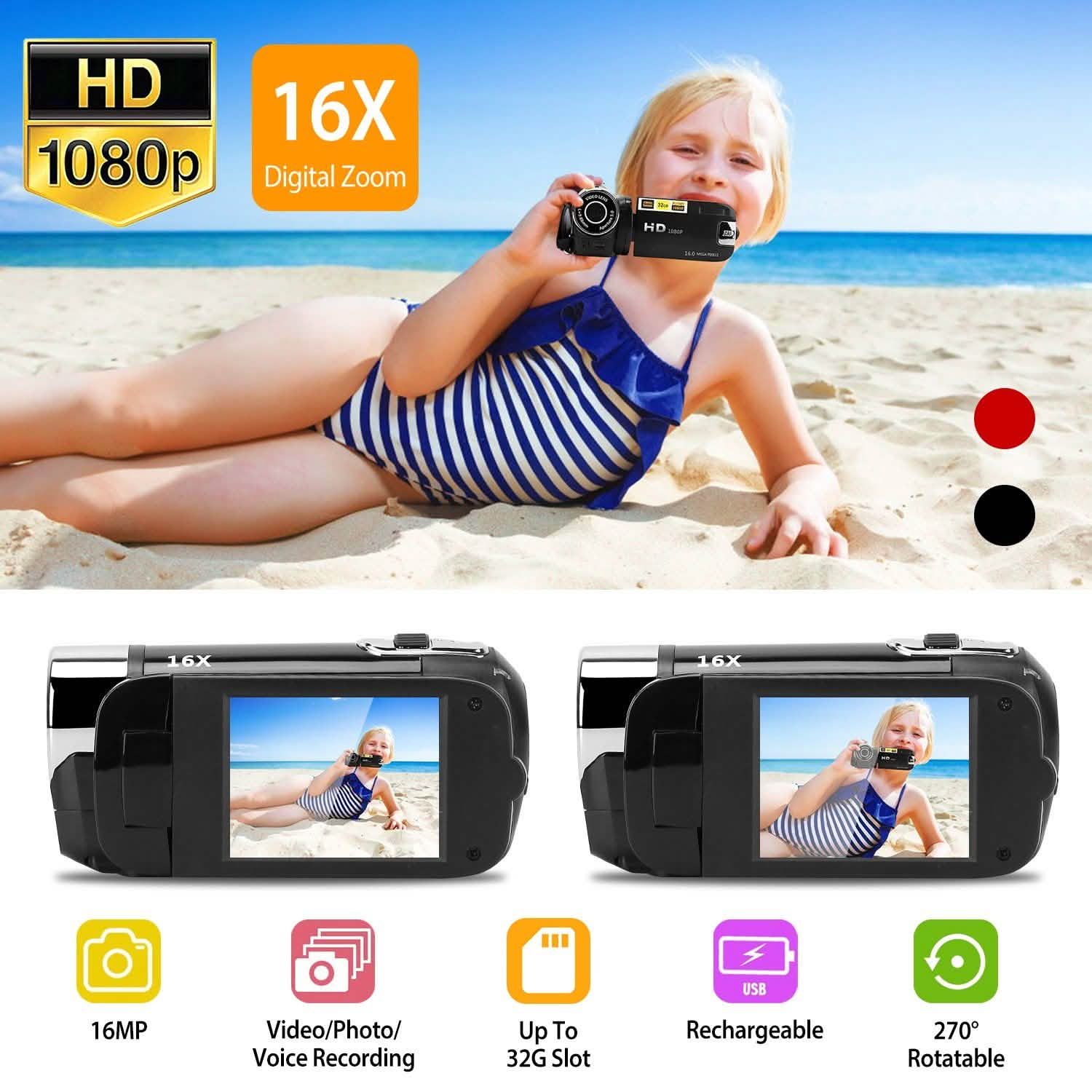 HD 1080P Digital Video Camcorder 16x Zoom DV Camera Cameras & Drones - Tophatter Daily Deals