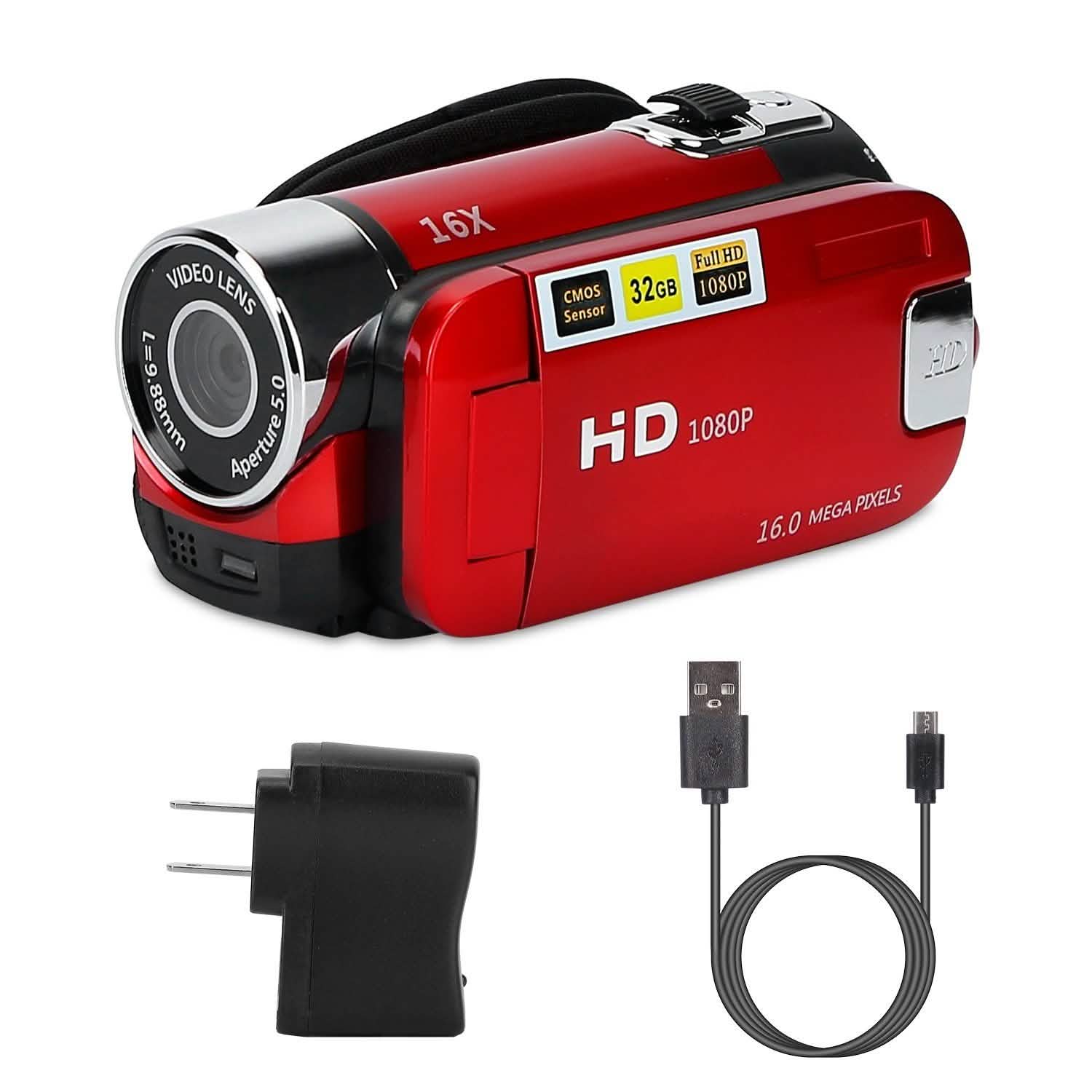 HD 1080P Digital Video Camcorder 16x Zoom DV Camera Cameras & Drones - Tophatter Daily Deals