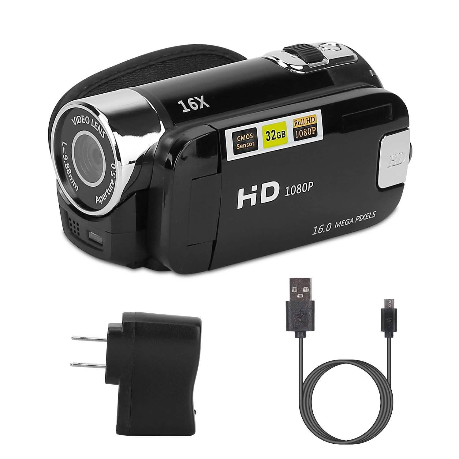 HD 1080P Digital Video Camcorder 16x Zoom DV Camera Cameras & Drones - Tophatter Daily Deals