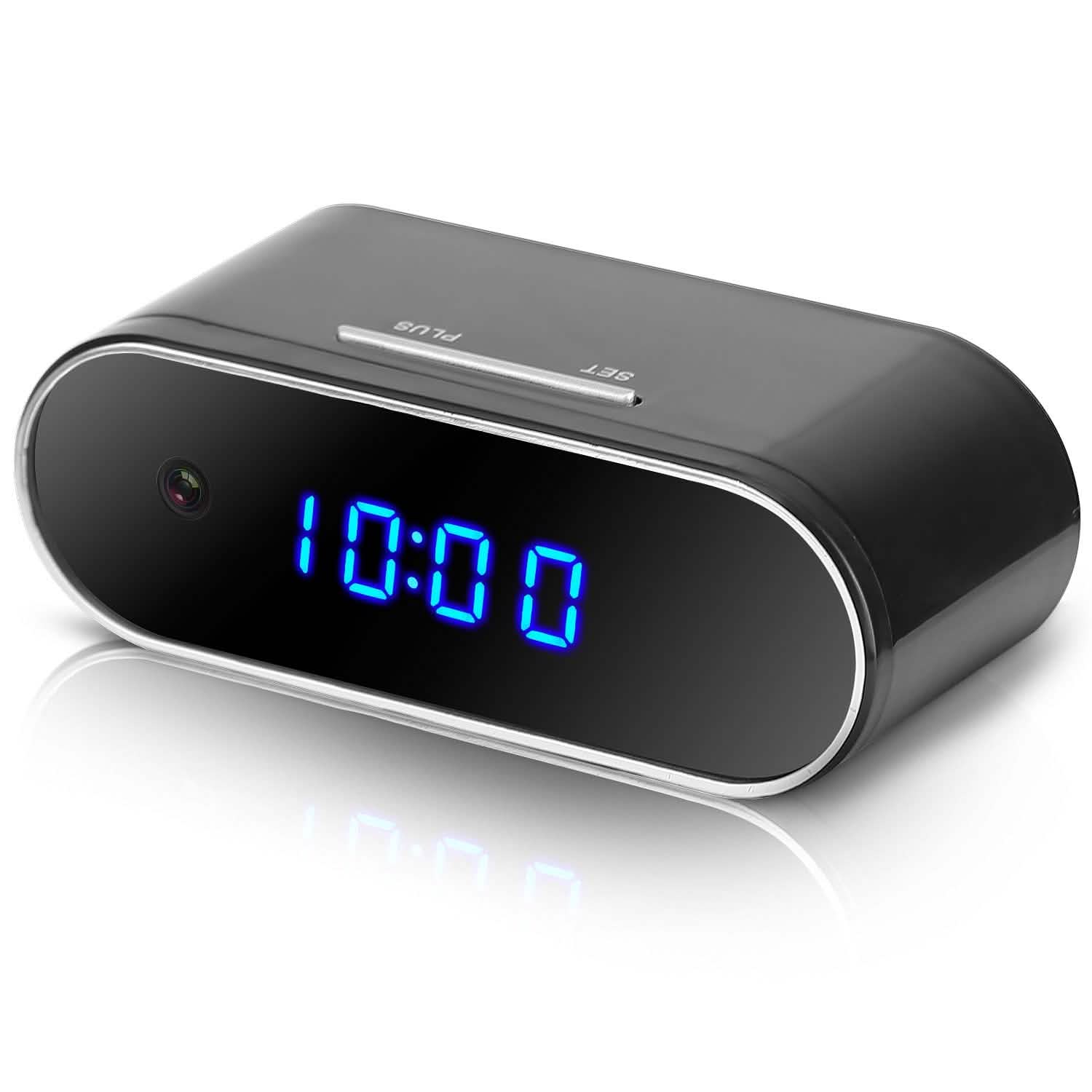 HD 1080P Wi-Fi Alarm Clock Camera Smart Home & Security - Tophatter Daily Deals