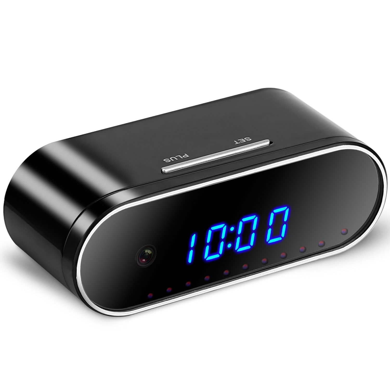 HD 1080P Wi-Fi Alarm Clock Camera Smart Home & Security - Tophatter Daily Deals