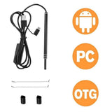 HD LED Ear Endoscope Otoscope Camera Wax Pick Cleaning Tool Ear Endoscope - Tophatter Daily Deals