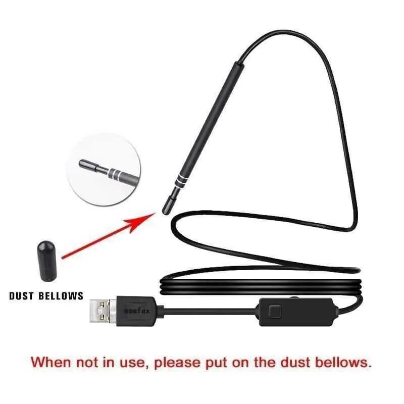 HD LED Ear Endoscope Otoscope Camera Wax Pick Cleaning Tool Ear Endoscope - Tophatter Daily Deals
