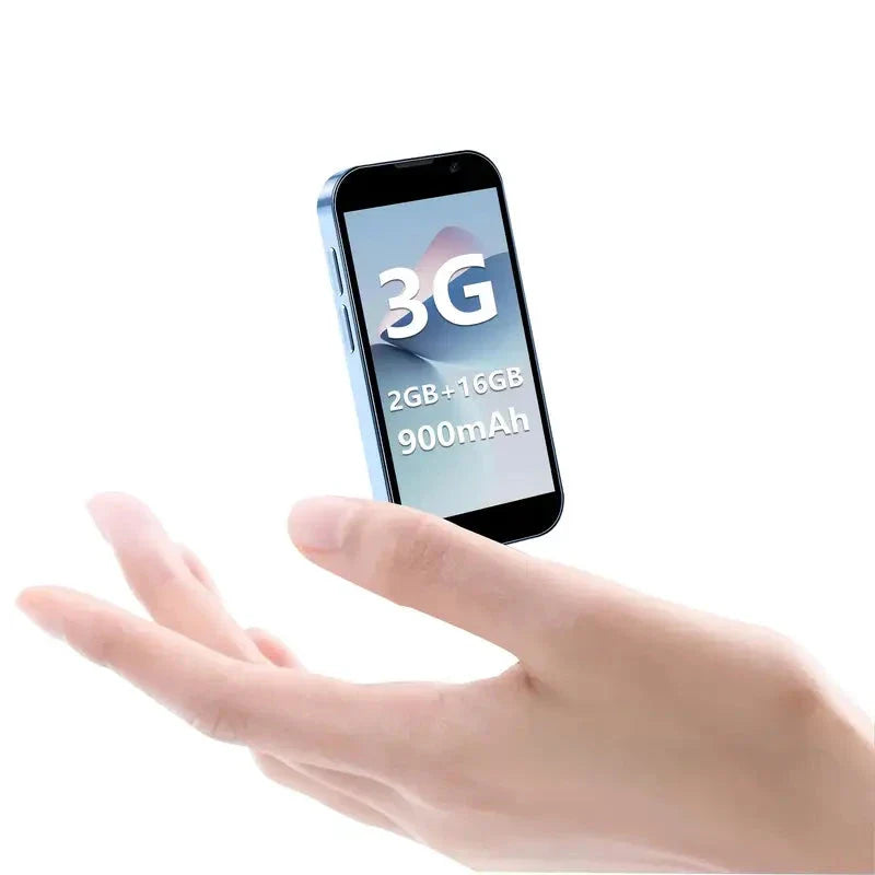 HD Mini Pocket-Sized Unlocked Smartphone for Android with WiFi, GPS, Touch Screen, and Dual SIM Slots Blue Unbranded Smartphone - Tophatter Daily Deals