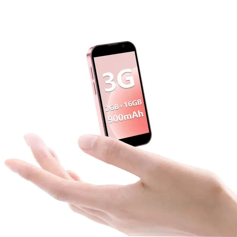 HD Mini Pocket-Sized Unlocked Smartphone for Android with WiFi, GPS, Touch Screen, and Dual SIM Slots Pink Unbranded Smartphone - Tophatter Daily Deals