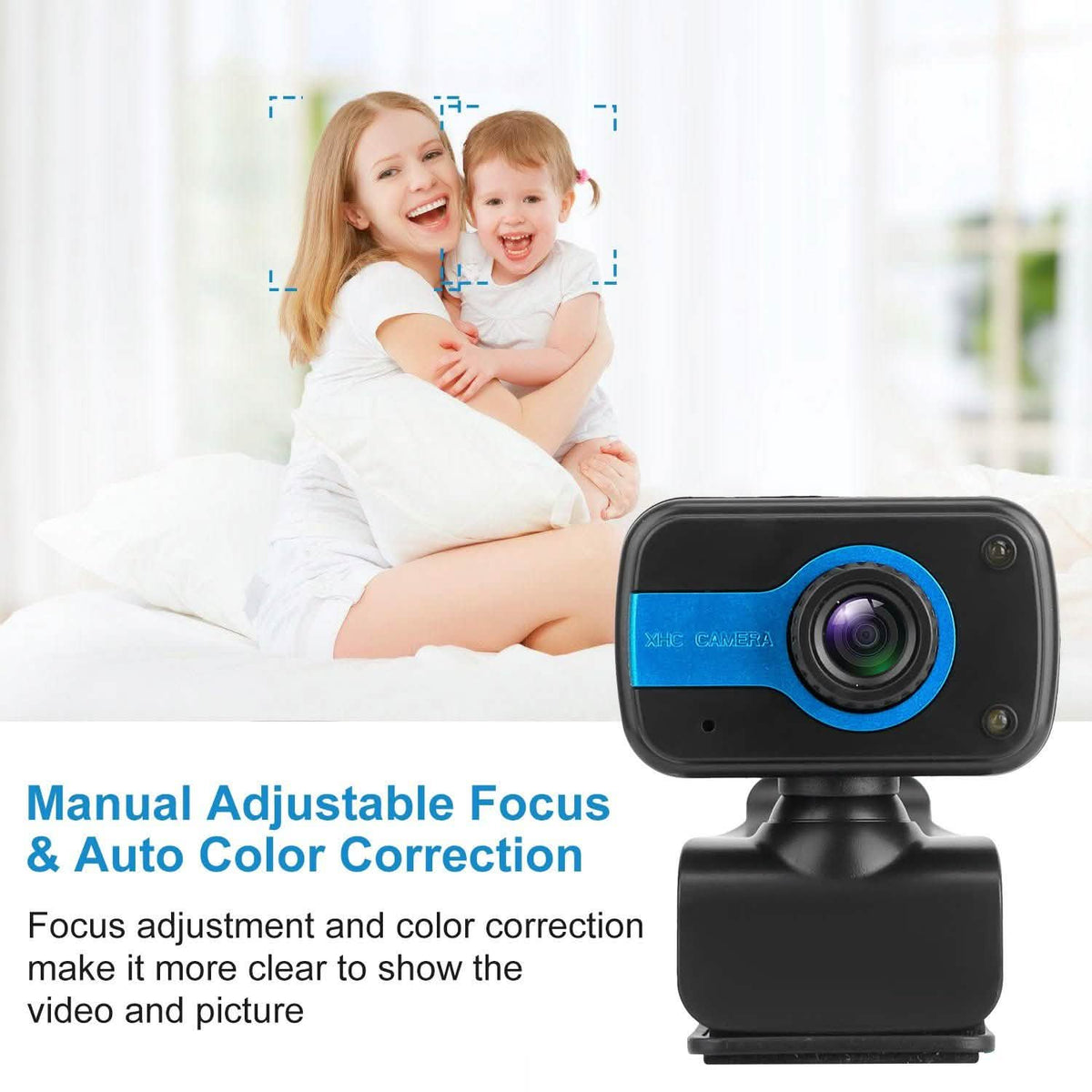 HD Webcam USB PC with Microphone Rotatable Clip Computer Accessories - Tophatter Daily Deals