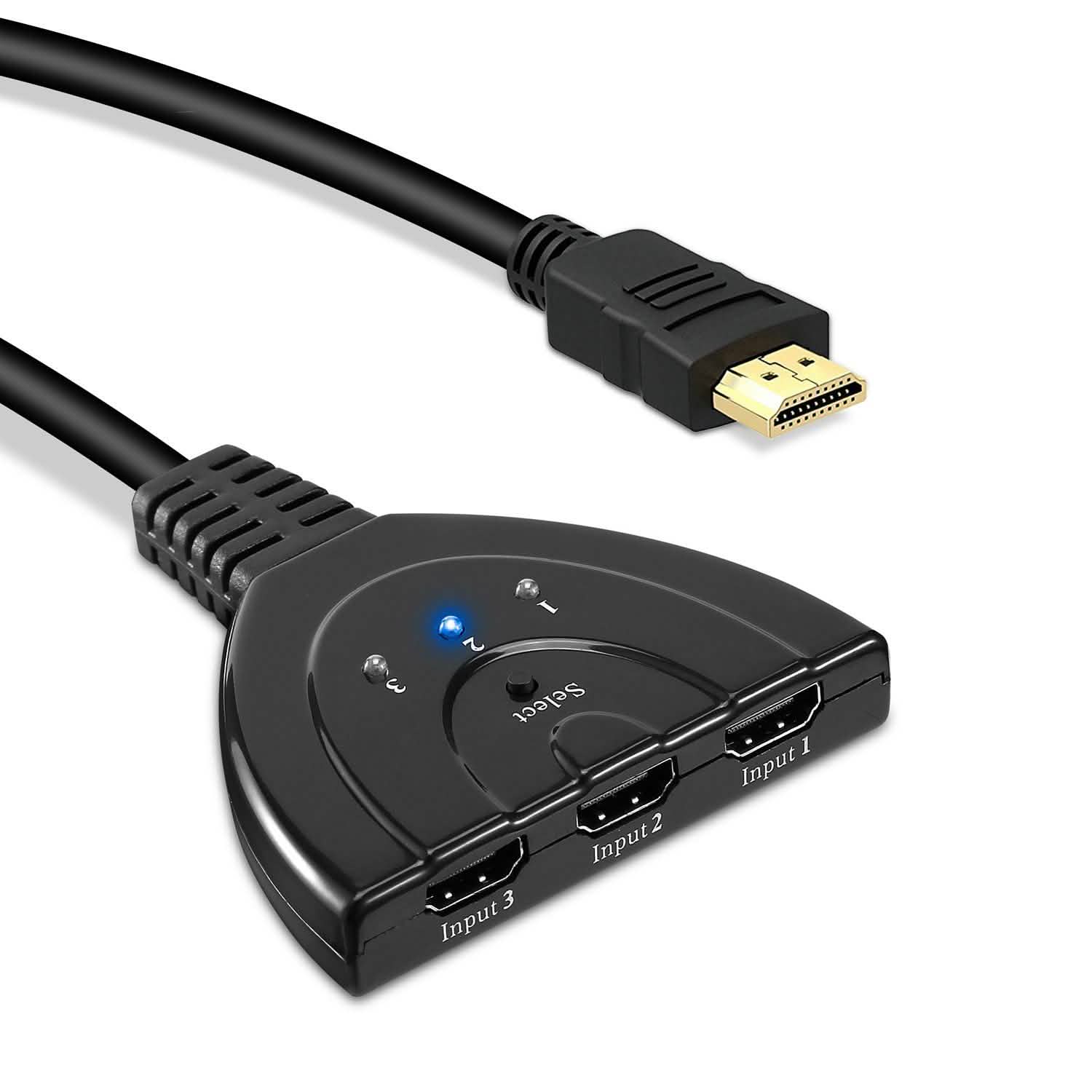 HDMI 1080P 3-in-1 Output HDTV Switch Splitter TV & Video - Tophatter Daily Deals