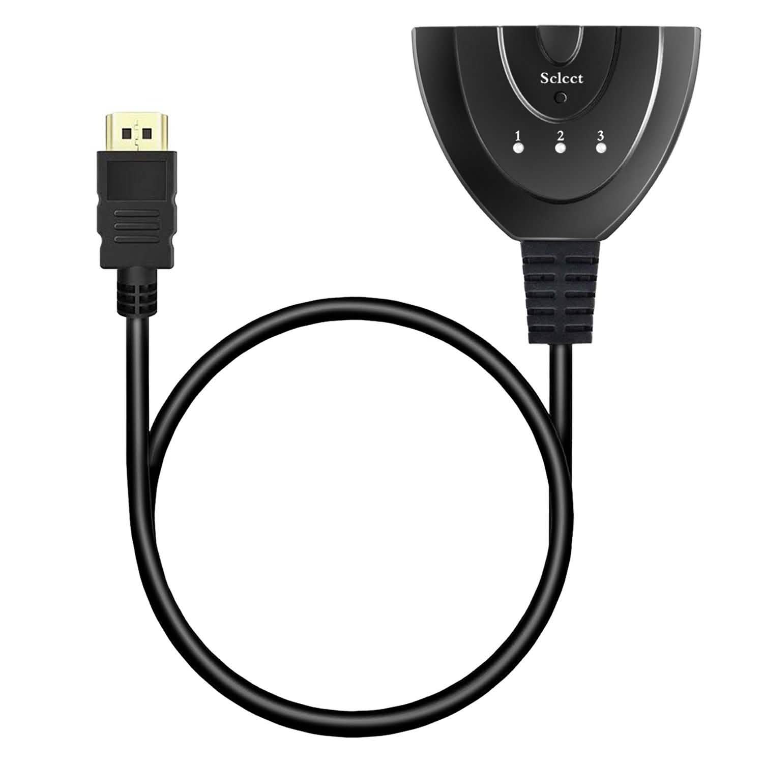 HDMI 1080P 3-in-1 Output HDTV Switch Splitter TV & Video - Tophatter Daily Deals