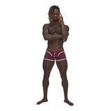 Male Power Sport Mesh Mini Shorts in Burgundy > Clothes > Mens Trunks - Tophatter Daily Deals