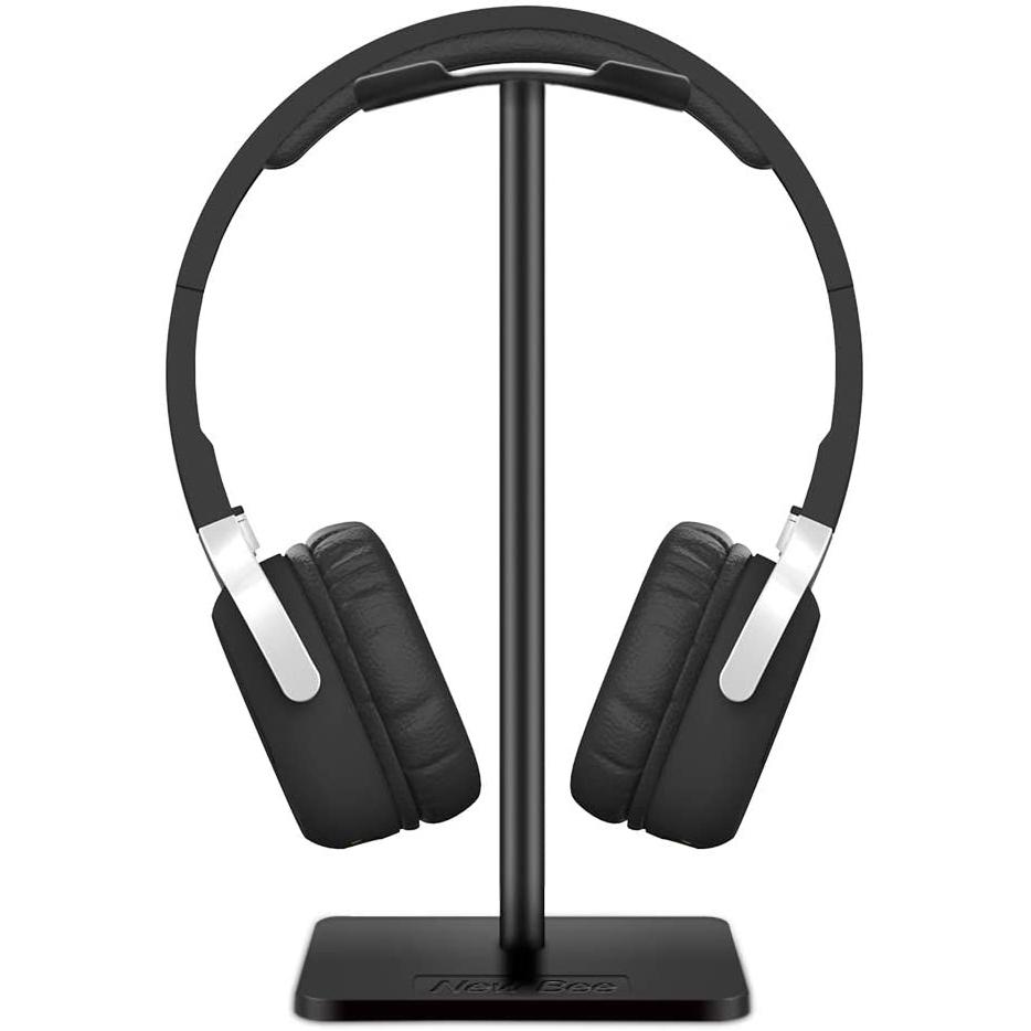 Headphone Stand with Aluminum Supporting Bar Flexible Headrest Black Stands - Tophatter Daily Deals