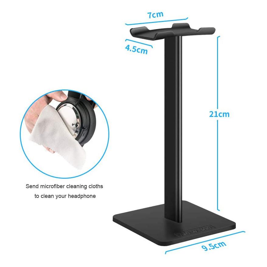 Headphone Stand with Aluminum Supporting Bar Flexible Headrest Stands - Tophatter Daily Deals