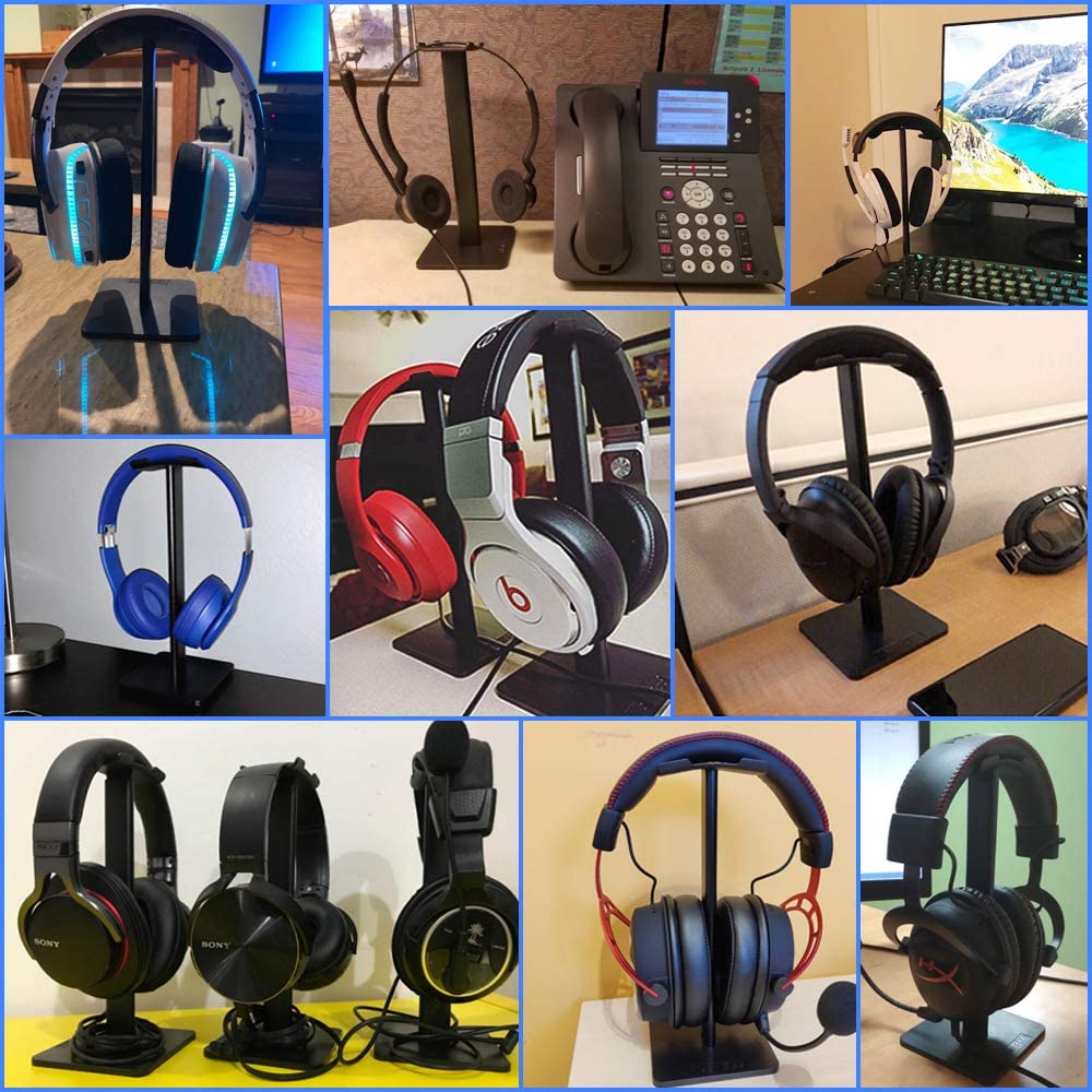 Headphone Stand with Aluminum Supporting Bar Flexible Headrest Stands - Tophatter Daily Deals