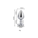 Toosh Heart Shaped Medium Silver Butt Plug with Red Stone Jewel > Anal Range > Jewel Butt Plugs - Tophatter Daily Deals