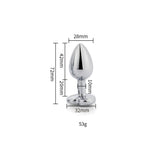 Toosh Heart Shaped Silver Small Butt Plug with Red Stone Jewel > Anal Range > Jewel Butt Plugs - Tophatter Daily Deals