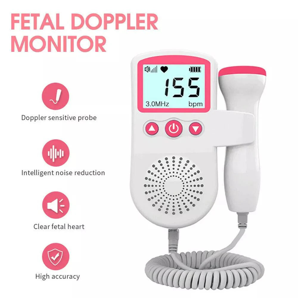 Baby Heart Monitor - Doppler Fetal Baby Heart Beat Rate Probe Prenatal Monitor Ultrasonic Baby Health & Grooming Kits - Tophatter Daily Deals