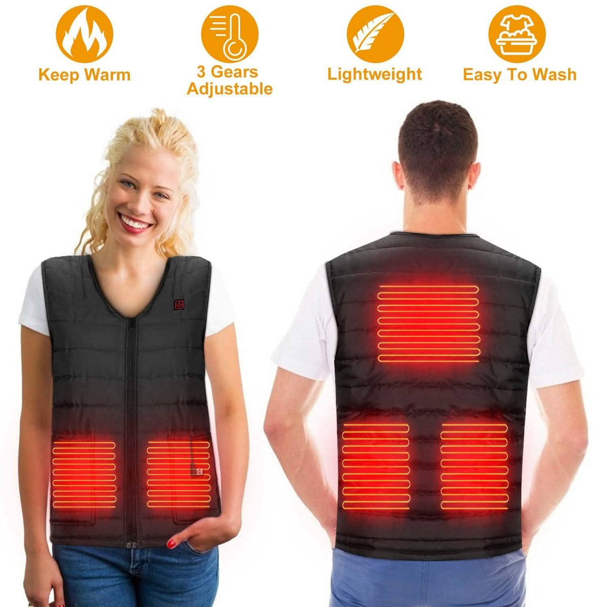 Heat Jacket Vest Men's Outerwear - Tophatter Daily Deals