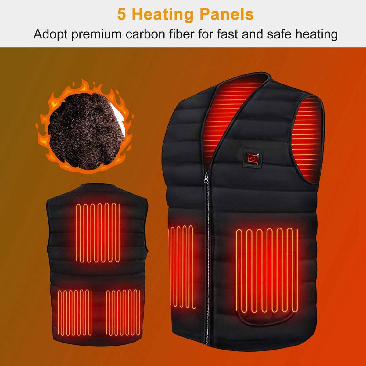 Heat Jacket Vest Men's Outerwear - Tophatter Daily Deals