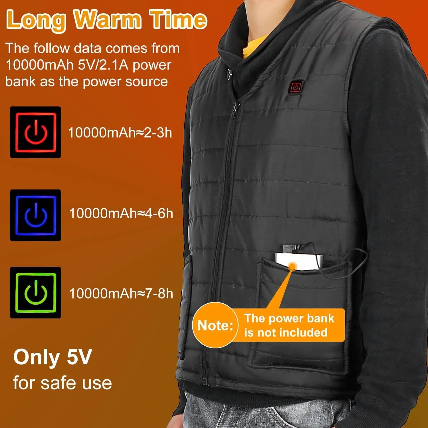 Heat Jacket Vest Men's Outerwear - Tophatter Daily Deals