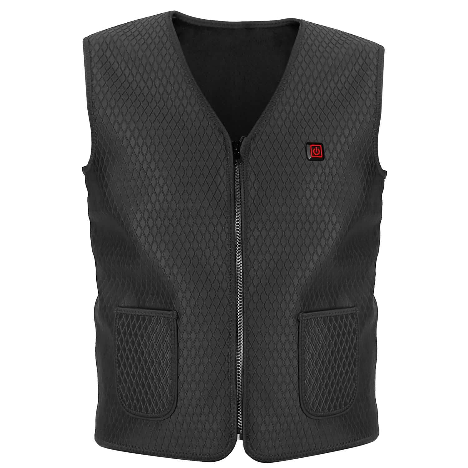 Heat Jacket Vest with 3 Adjustable Temperatures Men's Outerwear - Tophatter Daily Deals