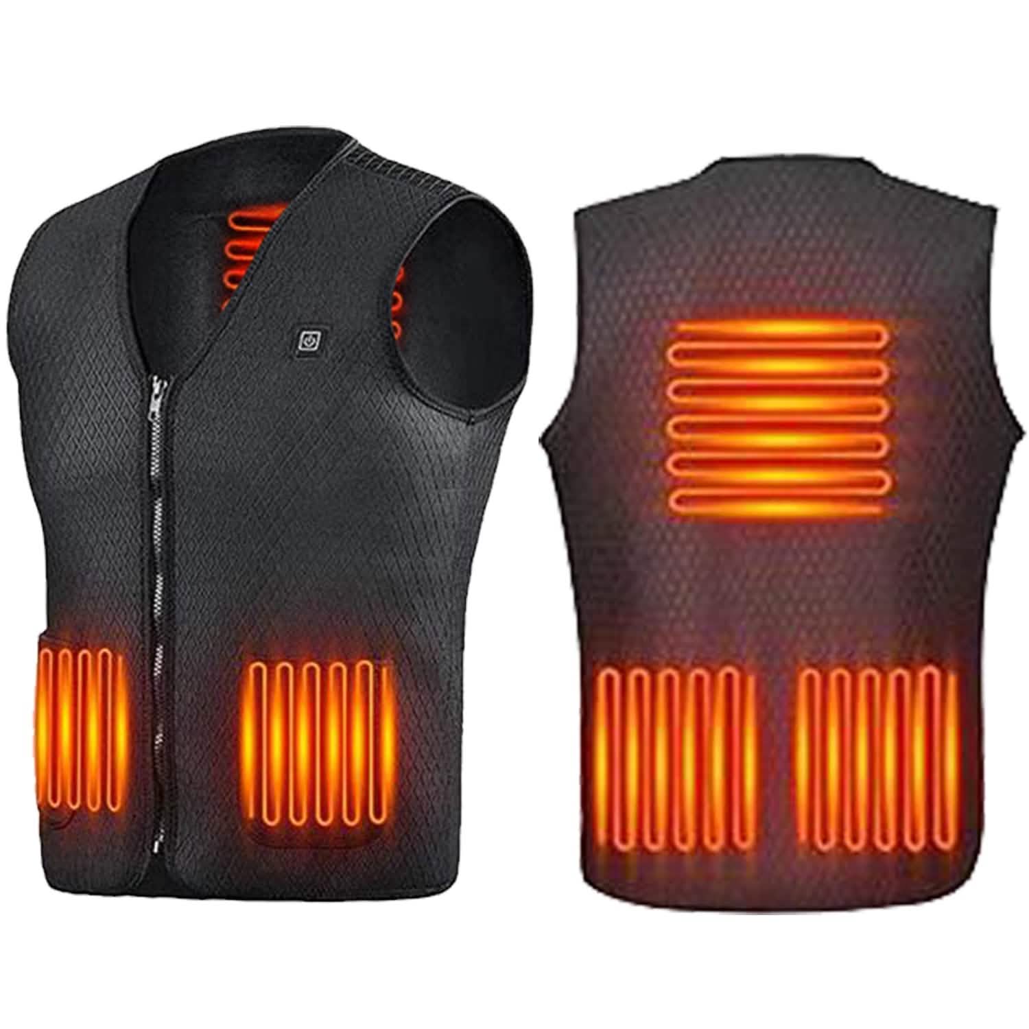 Heat Jacket Vest with 3 Adjustable Temperatures Men's Outerwear - Tophatter Daily Deals