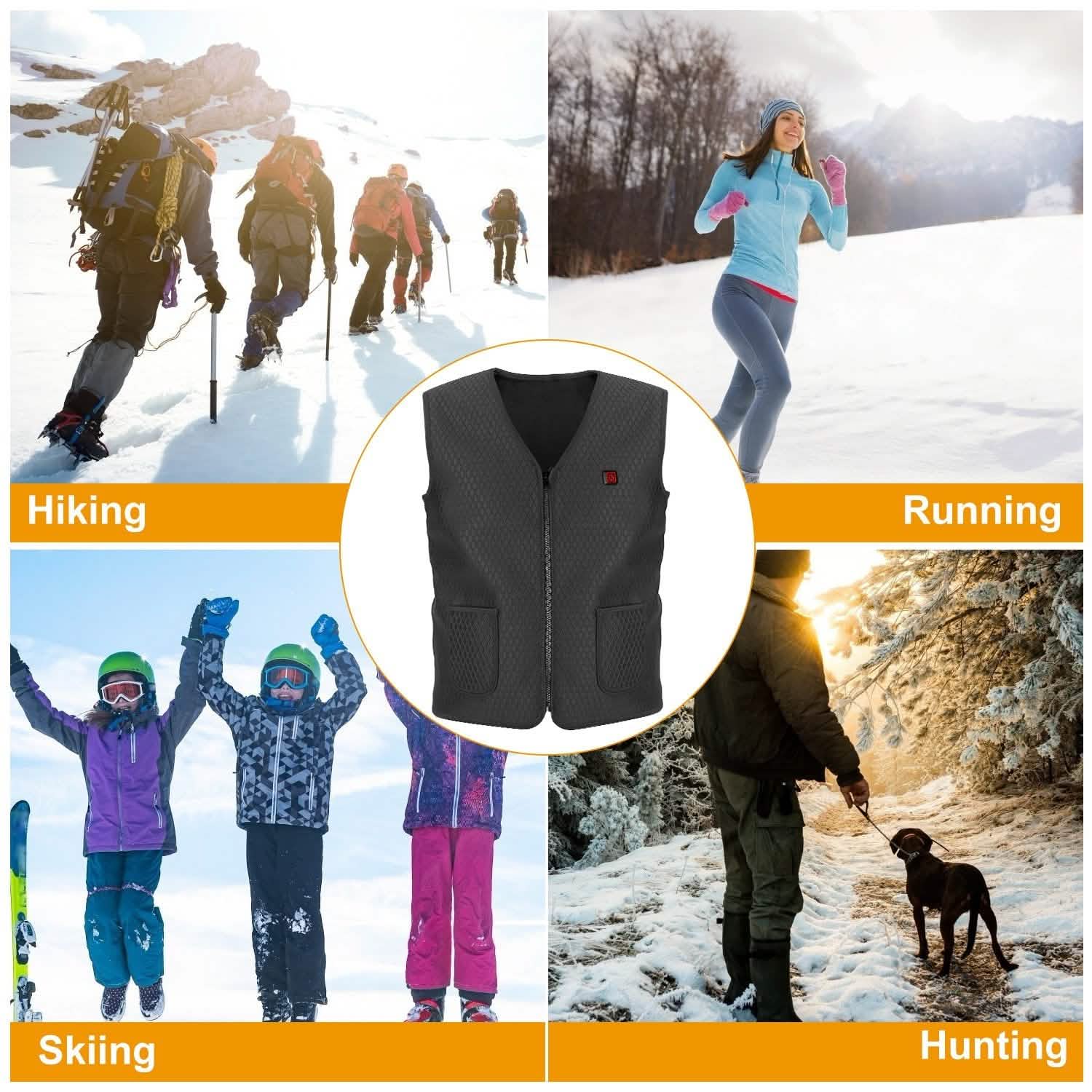 Heat Jacket Vest with 3 Adjustable Temperatures Men's Outerwear - Tophatter Daily Deals