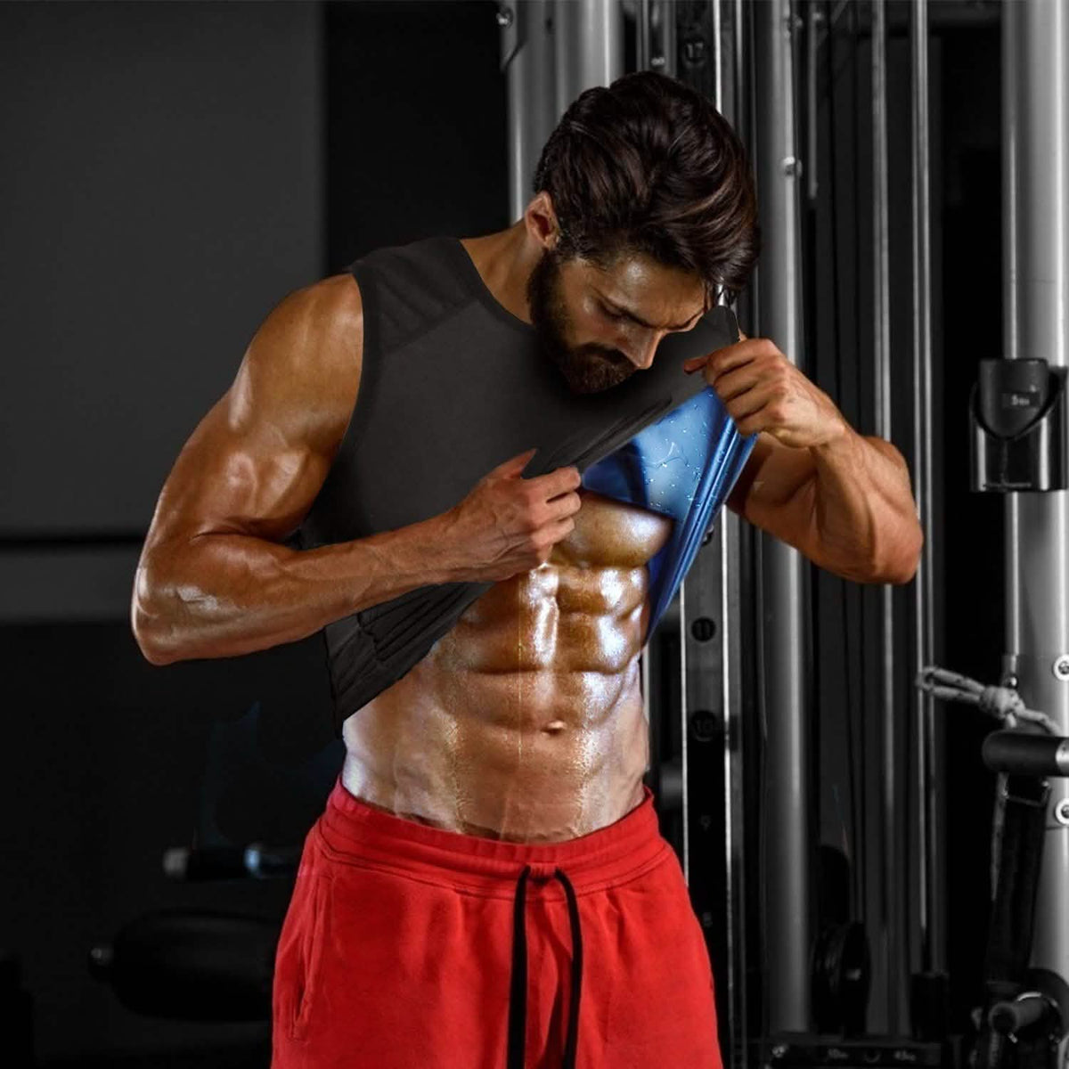 Heat Trapping Pullover Sweat Gym Vest Fitness & Exercise - Tophatter Daily Deals