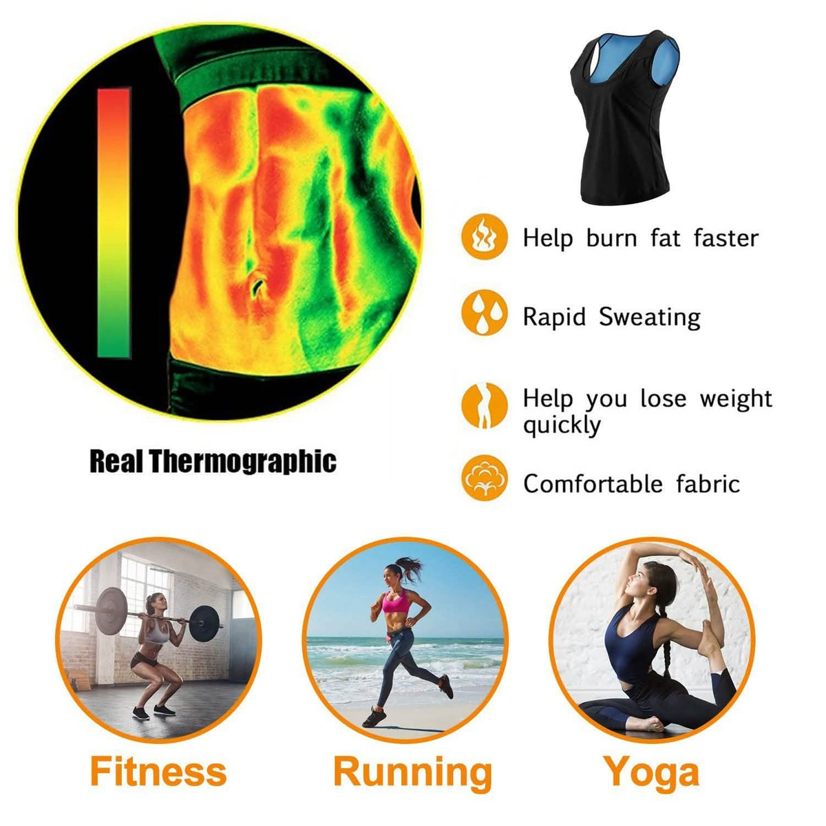 Heat Trapping Pullover Sweat Gym Vest Fitness & Exercise - Tophatter Daily Deals