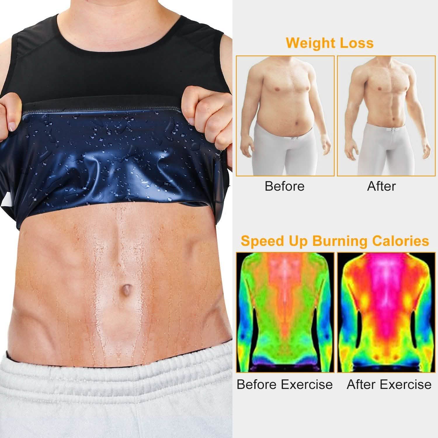 Heat Trapping Pullover Sweat Gym Vest Fitness & Exercise - Tophatter Daily Deals