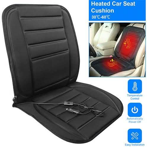 Heated Car Seat Cushion with Adjustable Temperature Controller Automotive - Tophatter Daily Deals
