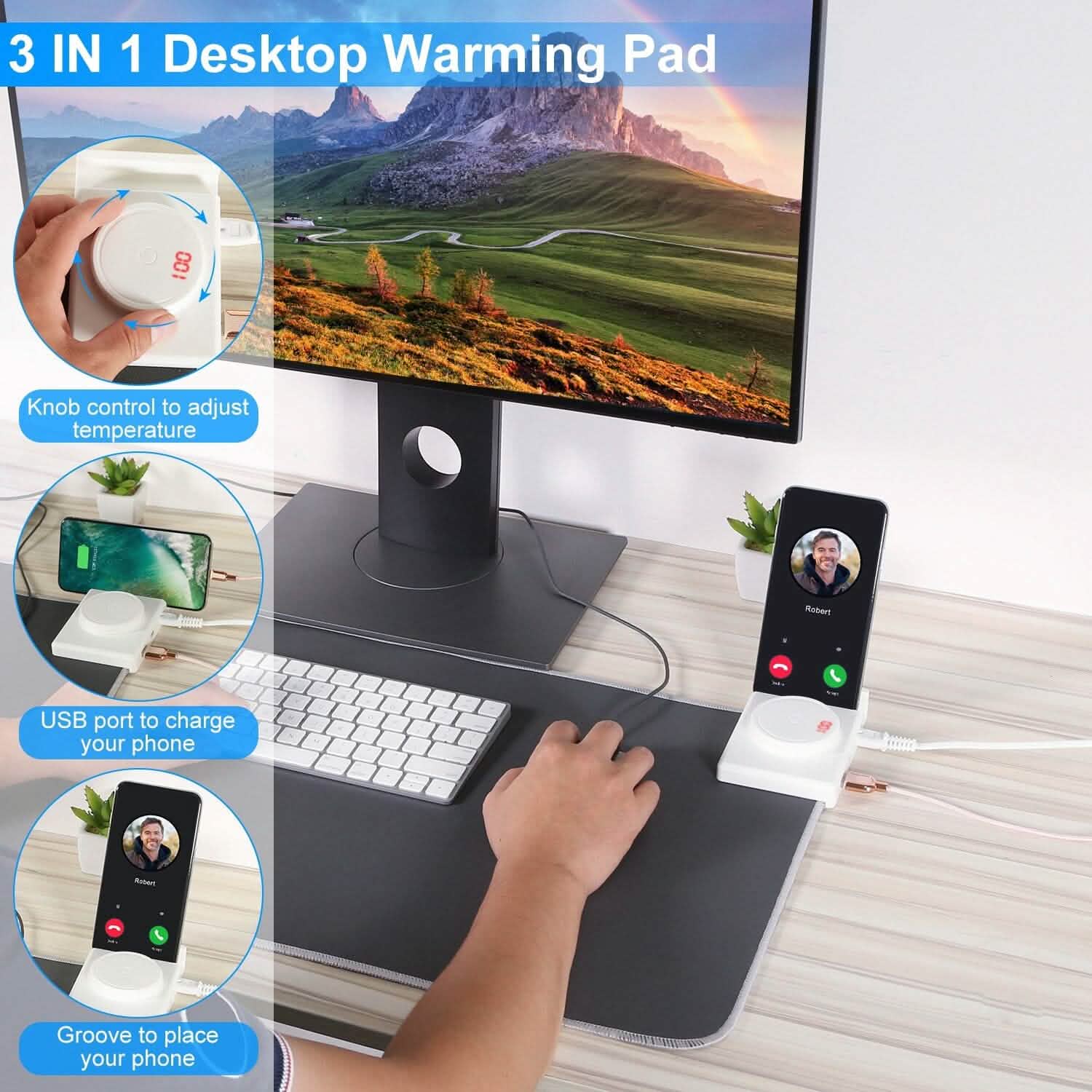 Heated Gaming Mouse Pad Large Computer Accessories - Tophatter Daily Deals