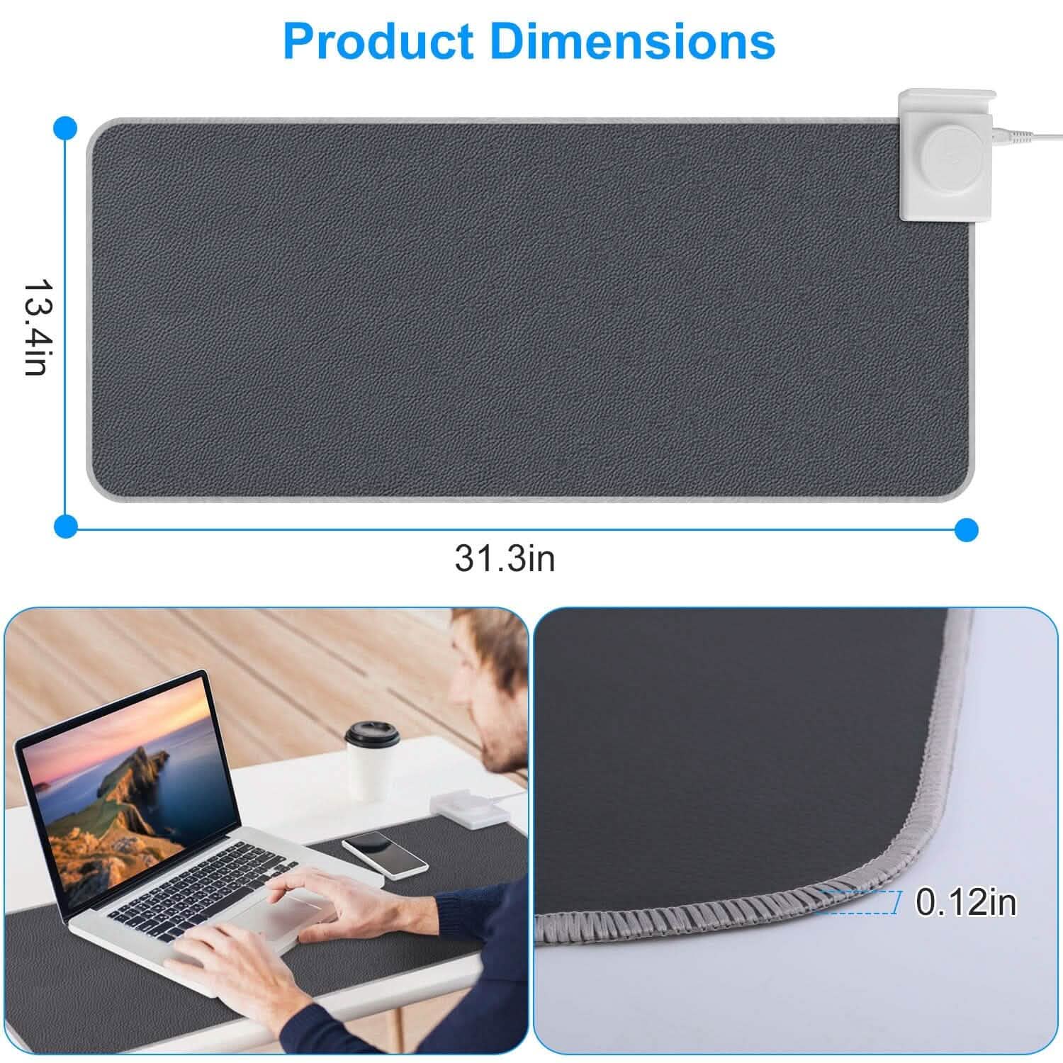 Heated Gaming Mouse Pad Large Computer Accessories - Tophatter Daily Deals