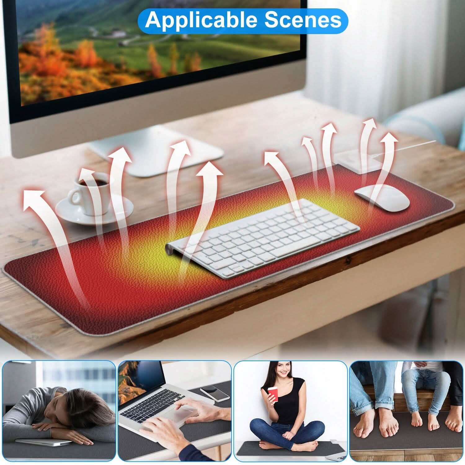 Heated Gaming Mouse Pad Large Computer Accessories - Tophatter Daily Deals
