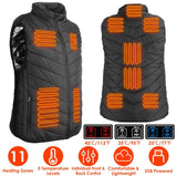 Heated Vest Electric USB Jacket with 3 Temperature Levels Outdoor Recreation - Tophatter Daily Deals