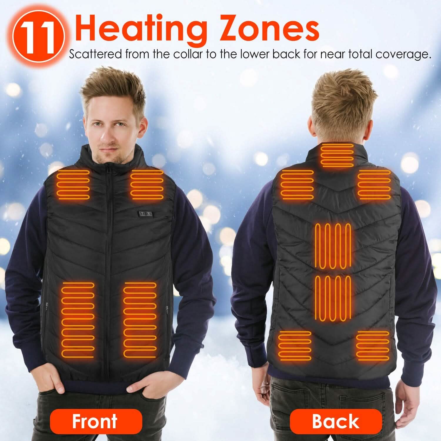 Heated Vest Electric USB Jacket with 3 Temperature Levels Outdoor Recreation - Tophatter Daily Deals