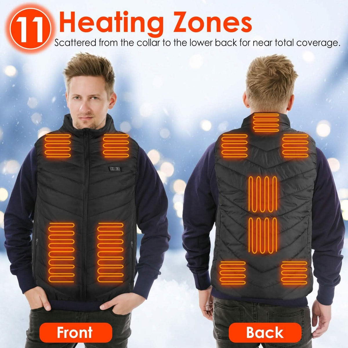 Heated Vest Electric USB Jacket with 3 Temperature Levels Outdoor Recreation - Tophatter Daily Deals