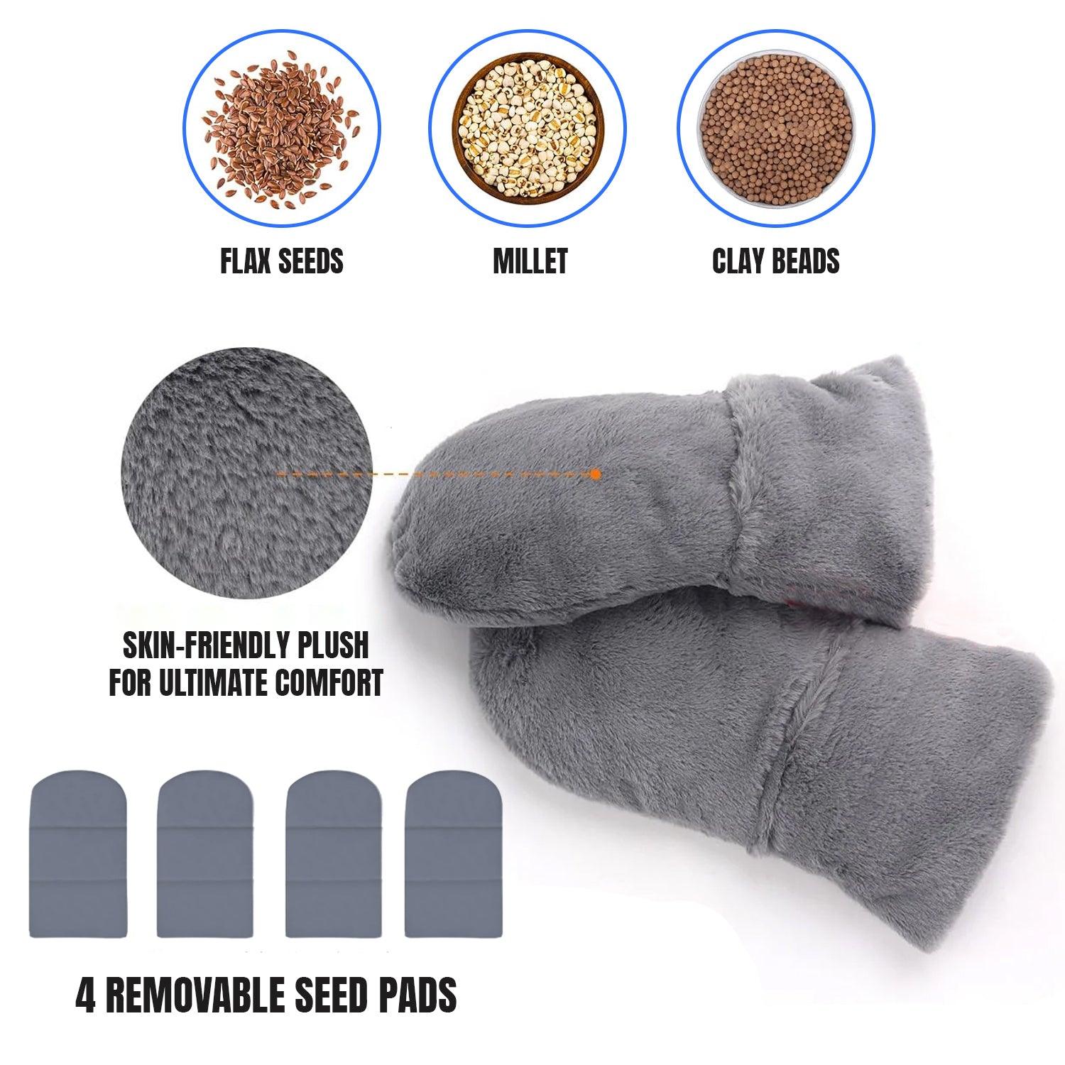 Arthritis Warming Mittens - Microwavable Heated Mittens for Hand Therapy | Warming Gloves for Women and Men | Trigger Finger or Carpal Tunnel | Unscented Heating Mitts Health Care - Tophatter Daily Deals