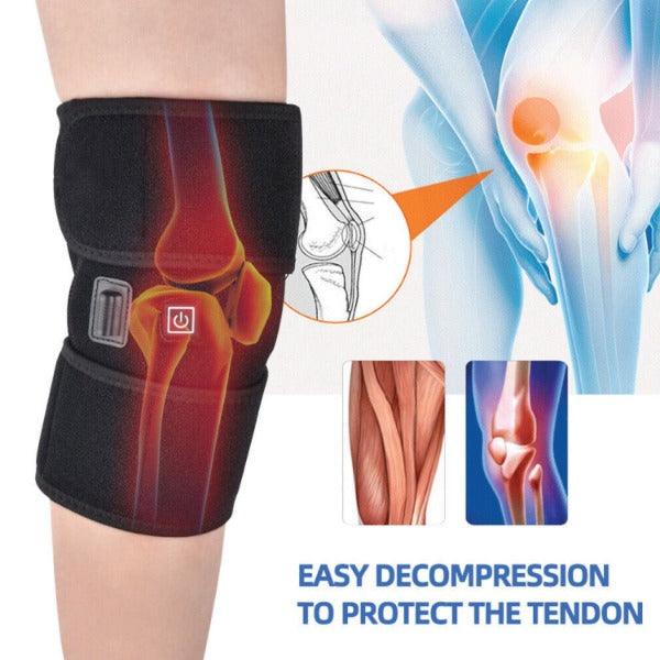 Heated Knee Brace - Heated Knee Brace Wrap Support | Electric Therapeutic Heating Pad W/Rechargable 7.4V 2600Mah Battery for Joint Pain Relief Health & Beauty - Tophatter Daily Deals