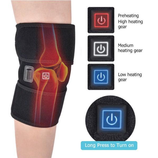 Heated Knee Brace - Heated Knee Brace Wrap Support | Electric Therapeutic Heating Pad W/Rechargable 7.4V 2600Mah Battery for Joint Pain Relief Health & Beauty - Tophatter Daily Deals