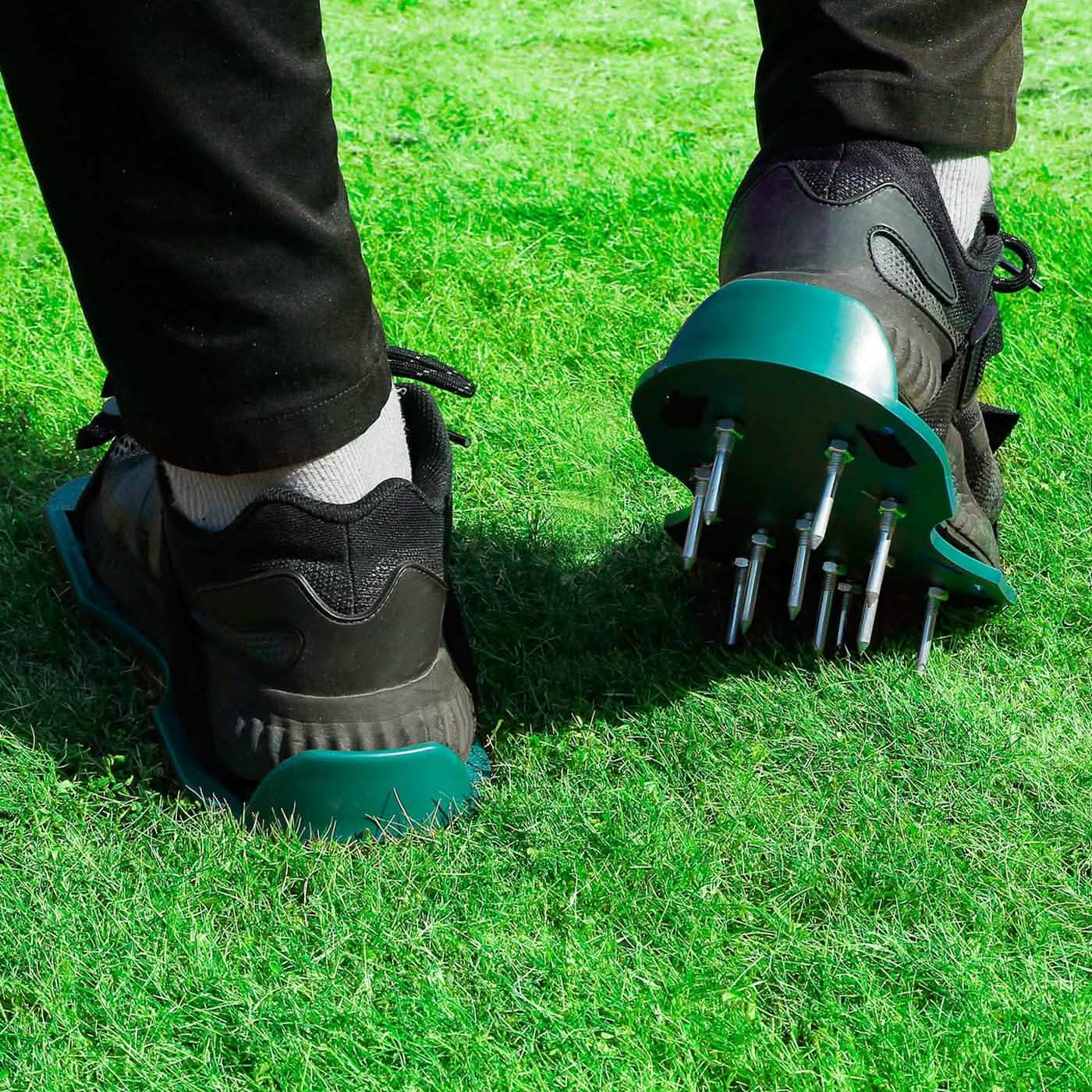 Heavy Duty Lawn Aerator Shoes with Adjustable Straps Garden & Patio - Tophatter Daily Deals