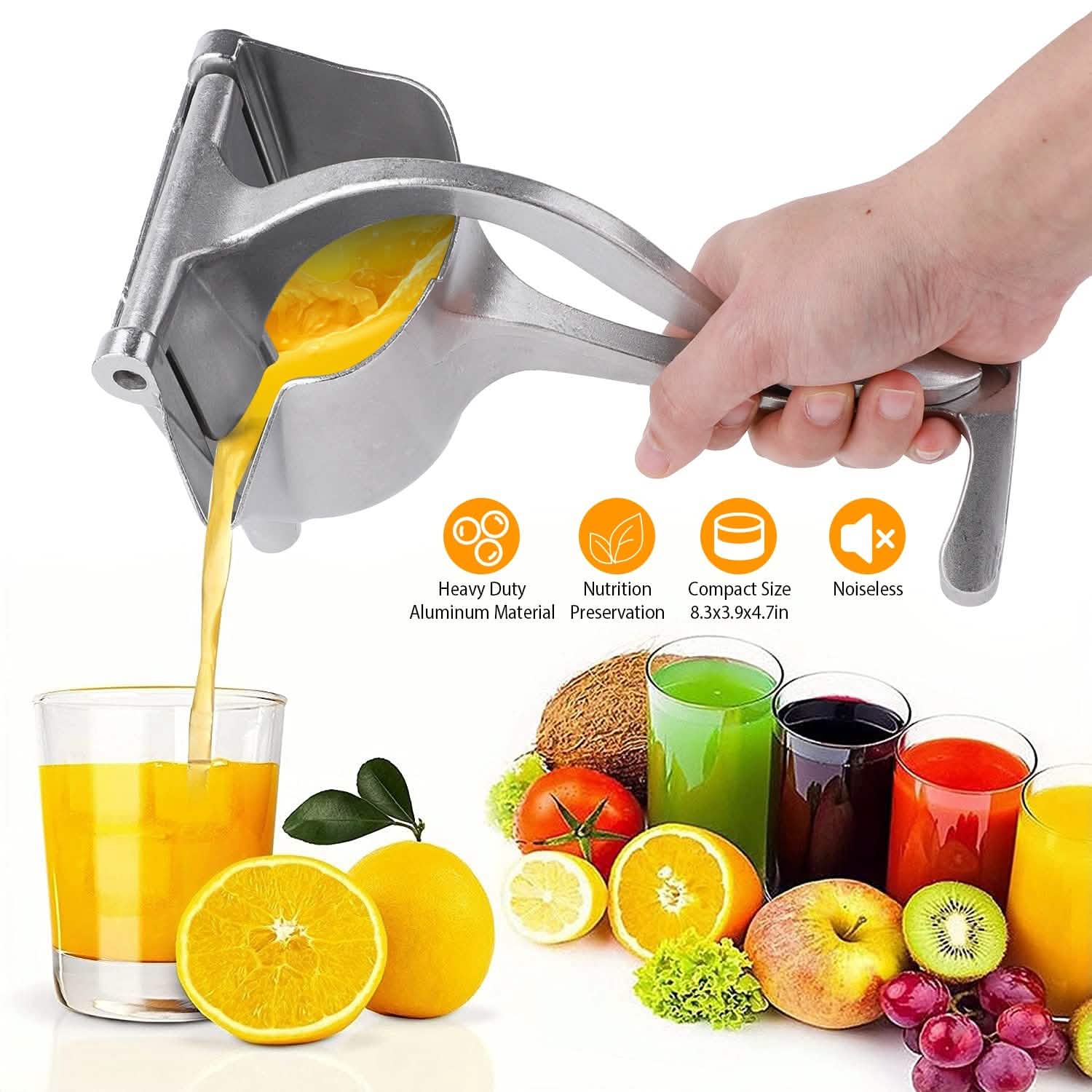 Heavy Duty Manual Fruit Juice Extractor Kitchen Tools & Gadgets - Tophatter Daily Deals