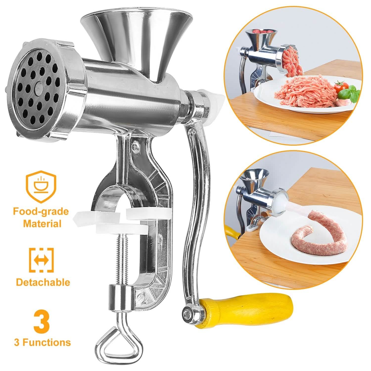 Heavy Duty Manual Meat Grinder Kitchen Appliances - Tophatter Daily Deals