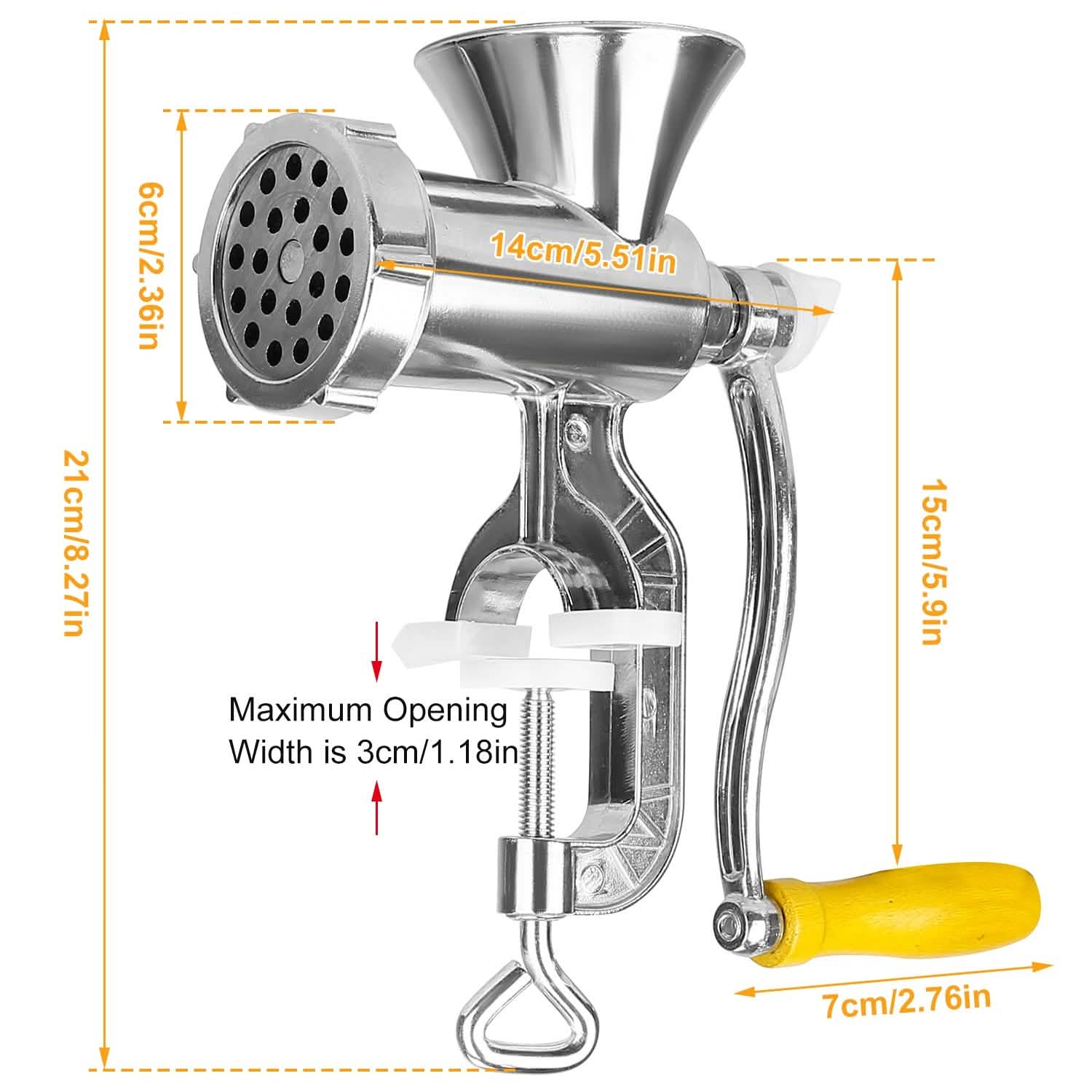 Heavy Duty Manual Meat Grinder Kitchen Appliances - Tophatter Daily Deals